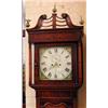 Image 1 : A 19th century oak, mahogany and inlaid cased eight day longcase clock, the square white enamel dial