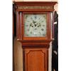 Image 1 : A late 18th/early 19th century oak and mahogany cased eight day longcase clock, the white enamel dia