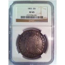 1803 Draped Bust Dollar NGC XF-45
