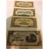 Image 1 : Set of 4 Mint Unc.  Japanese Govt. Centavo's, Phillipines Occupation WWII. 1,5, 10, 50 Cetavo's