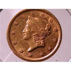 1852-O $1 Gold XF40