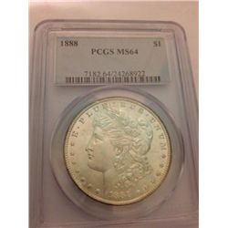 1888 PCGS MS-64 SILVER MORGAN DOLLAR