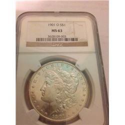 1901-0 NGC MS-63 SILVER MORGAN DOLLAR