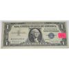 Image 1 : 1957 SERIES B SILVER CERTIFICATE $1 BILL SERIAL # W85653396A *RARE VF GRADE*!!