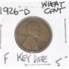 Image 1 : 1926-D WHEAT CENT RED BOOK VALUE IS $5.00+ *RARE EARLY KEY DATE FINE GRADE*!! PENNY CAME OUT OF SAFE