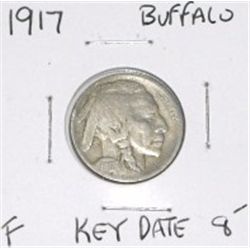 1917 BUFFALO NICKEL RED BOOK VALUE IS $8.00+ *RARE KEY DATE FINE HIGH GRADE*!!