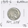 Image 1 : 1919-S BUFFALO NICKEL RED BOOK VALUE IS $75.00+ *RARE KEY DATE FINE GRADE*!! NICKEL CAME OUT OF SAFE