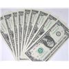 Image 1 : 10 CONSECUTIVE 2009 SERIES $1 SERIAL #'s EXTREMELY RARE UNC HIGH GRADE SERIAL #'S ARE #J91262958-967