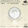 Image 1 : 1957 SILVER ARGENTINA 10 CENTAVOS *RARE NICE EARLY MINT STATE HIGH GRADE*!!