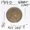 Image 1 : 1919-D LINCOLN WHEAT CENT RED BOOK VALUE IS $8.00+ *RARE KEY DATE VERY FINE GRADE*!!
