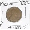 Image 1 : 1920-D LINCOLN WHEAT CENT RED BOOK VALUE IS $5.00+ *RARE EARLY KEY DATE FINE HIGH GRADE*!!