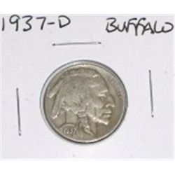 1937-D BUFFALO NICKEL *RARE EARLY NICE NICKEL*!! NICKEL CAME OUT OF SAFE!!