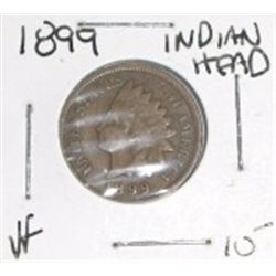 1899 INDIAN HEAD CENT RED BOOK VALUE IS $10.00+ *RARE EARLY VERY FINE GRADE*!! PENNY CAME OUT OF SAF