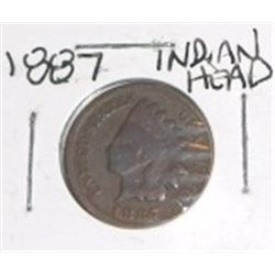 1887 INDIAN HEAD CENT *RARE EARLY NICE PENNY*!! PENNY CAME OUT OF SAFE!!