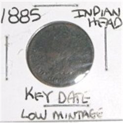 1885 *LOW-MINTAGE* INDIAN HEAD CENT *RARE KEY DATE EARLY NICE PENNY*!! PENNY CAME OUT OF SAFE!!