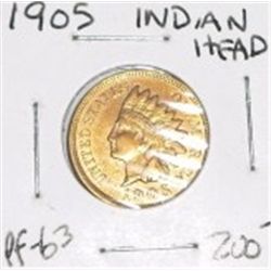 1905 INDIAN HEAD CENT RED BOOK VALUE IS $200.00+ *EXTREMELY RARE PF-63 HIGH GRADE*!!