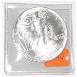 1987 1oz SILVER EAGLE *PROOF HIGH GRADE* SILVER EAGLE CAME OUT OF SAFE!!