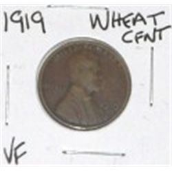 1919 WHEAT CENT *RARE EARLY VERY FINE GRADE* PENNY CAME OUT OF SAFE BOX!!