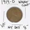Image 1 : 1919-D WHEAT CENT RED BOOK VALUE IS $8.00+ *RARE KEY DATE EARLY VERY FINE GRADE*!!