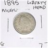 Image 1 : 1895 LIBERTY HEAD "V" NICKEL RED BOOK VALUE IS $7.00+ *RARE EARLY GOOD GRADE*!!