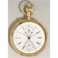 Taschenuhr mit Schleppzeigerchronograph