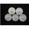 Image 2 : 5 ASSORTED 1930'S WASHINGTON SILVER QUARTERS