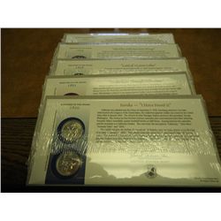 ALL 5 US MINT 50 STATE QUARTER FDC'S