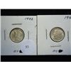 1942 & 44 MERCURY DIMES (UNC)