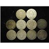 Image 2 : 10 ASSORTED 1880'S SEATED LIBERTY DIMES