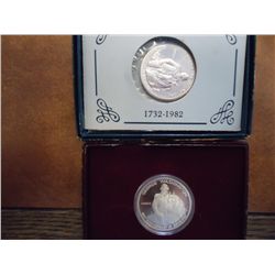 1982 D/S WASHINGTON COMMEMORATIVE HALVES UNC & PF