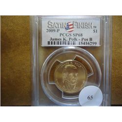 2009-P POLK DOLLAR PCGS SP 68 POS. B