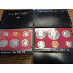 1977 & 80 US PROOF SETS (WITH BOXES)