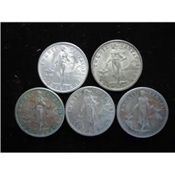 5-1944-D & 45-D US/PHILIPPINES SILVER 20 CENTAVOS