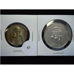 2 VINTAGE BUSTY BETTY TOKENS