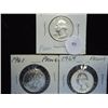 1960,61 & 64 WASHINGTON SILVER QUARTERS PF