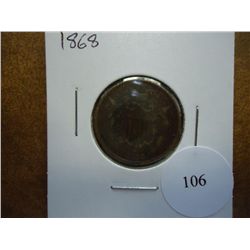 1868 TWO CENT PIECE
