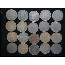 20 ASSORTED INDIAN HEAD CENTS