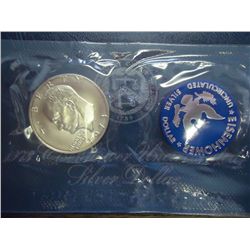 1973-S IKE SILVER DOLLAR (UNC) (BLUE PACK)