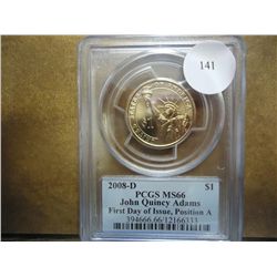2008-D ADAMS DOLLAR PCGS MS66 POS. A