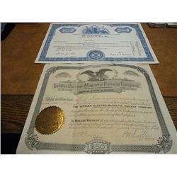 2 VINTAGE STOCK CERTIFICATES SEE DESCRIPTION