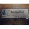 JULY 2ND 1879 1ST NATIONAL BANK CHECK