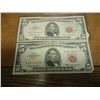 Image 1 : 2-1963 $5 US NOTES RED SEALS