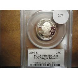 2009-S US VIRGIN ISLANDS QUARTER PCGS PR69 DCAM
