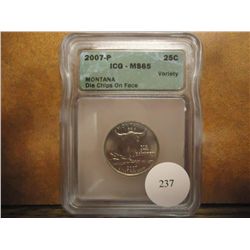 VARIETY 2007-P MONTANA QUARTER ICG MS65