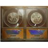 Image 2 : 2-1964 90% SILVER KENNEDY HALF DOLLARS ANACS MS63