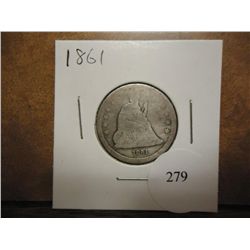1861 SEATED LIBERTY QUARTER