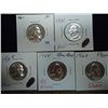 Image 1 : 2-1961 & 3-1964 PF WASHINGTON SILVER QUARTERS