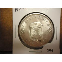 1947-S PHILIPINNES SILVER PESO (UNC)
