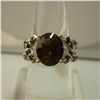 Image 1 : 32.00  CTW SMOKEY TOPAZ RING .925 STERLING SILVER