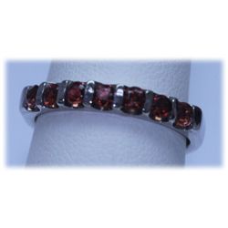 12.80 CTW GARNET RING .925 STERLING SILVER